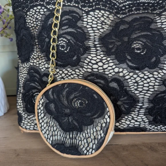 Betsey Johnson Floral Lace Tote Bag - Picture 5 of 12